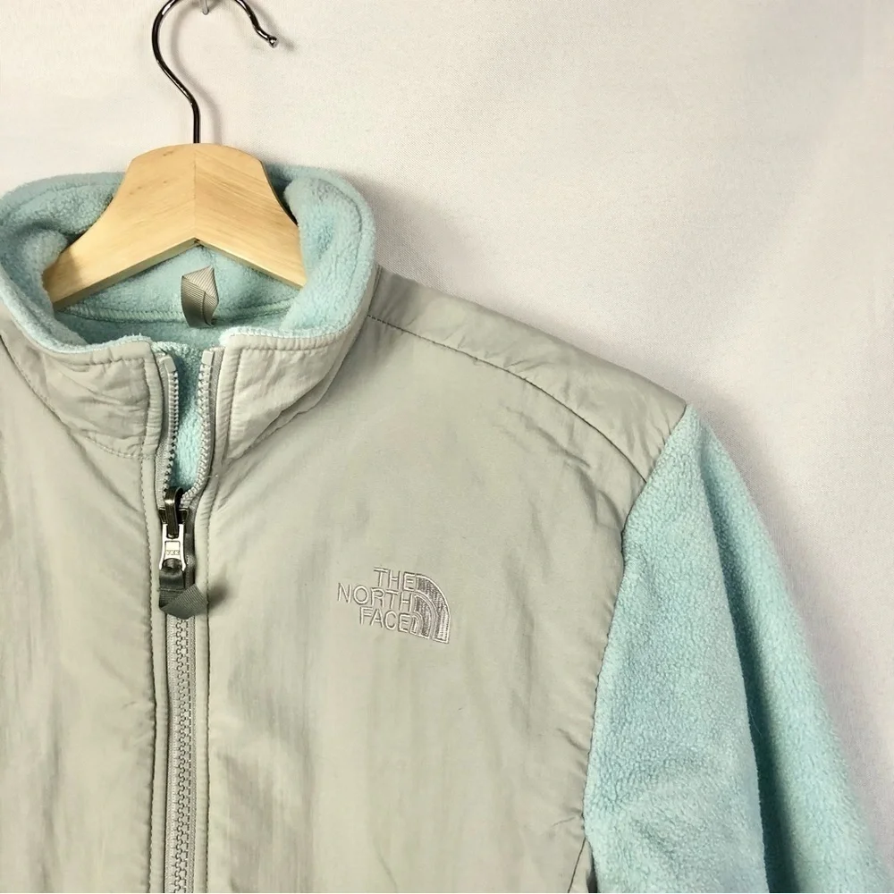 The North‎ Face Light Blue Fleece Full Zip Jacket L